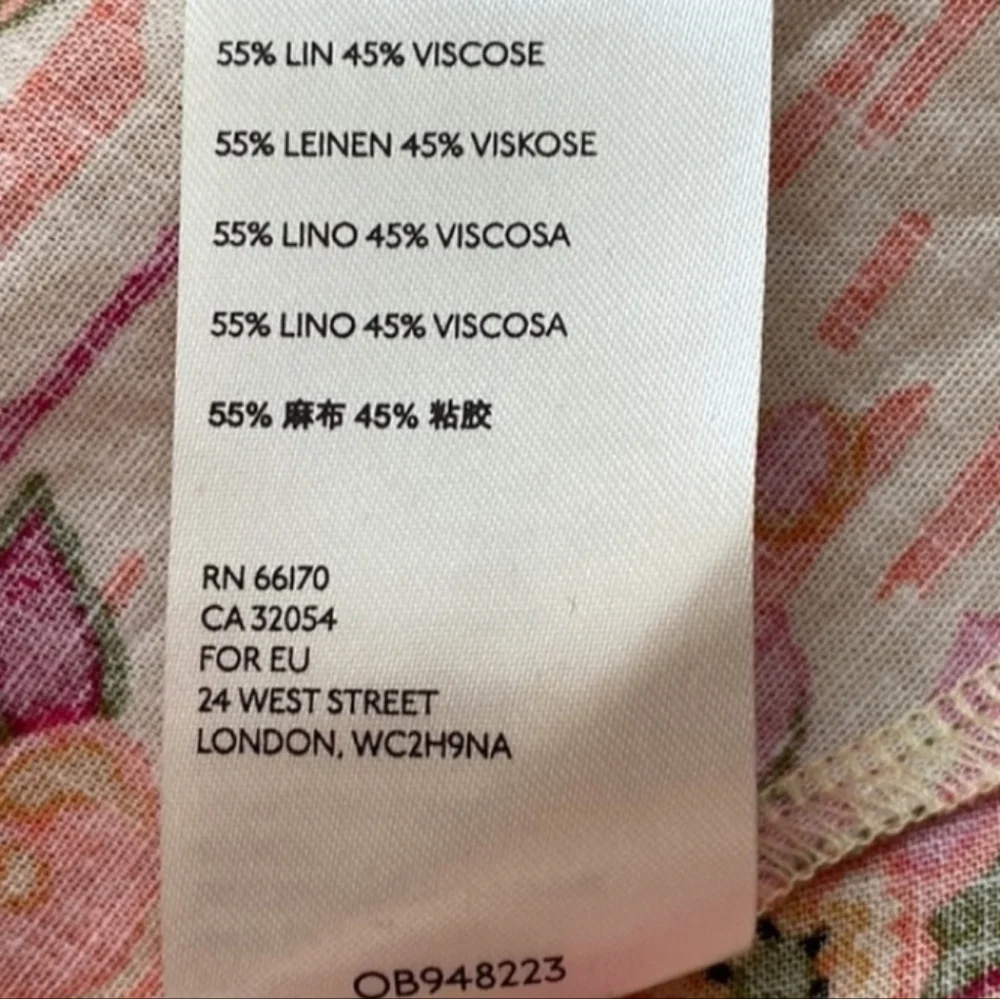 Free People Summer in Tulum Tunic Dress M Pink Combo Ruffle Tie Back - NWT - Picture 12 of 12